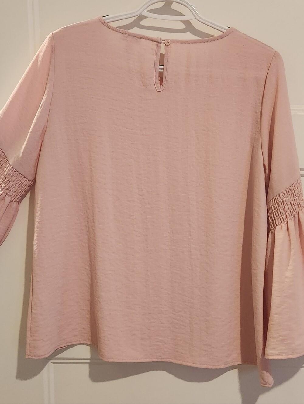 Spense Medium Pink Lightweight Blouse With Bell Sleeves - Picture 3 of 4